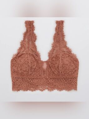 Aerie eyelash Lace plunge Bralette